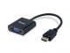 Equip HDMI->VGA 1920x1080/60Hz St/Bu 0.25m schwarz