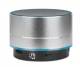 MANHATTAN Metallic LED Bluetooth Speaker Multicolored Lights Control Buttons USB-A Port Micro-SD Card Slot 3.5mm Audio Port silver
