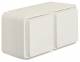 Berker 47843512 Steckdose SCHUKO 2fach waagerecht und Klappdeckel AP W.1 polarws