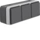 Hager WNC123 socket outlet protective contact pin AP 3-way horizontal raised BS