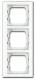 Busch Jaeger 2CKA001754A4439 BJ 1723-280 Abdeckrahmen 3f Busch-axcent weissglas