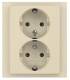 Busch Jaeger 2TKA00003885 BJ 202 EUJB-82 SCHUKO® double socket full cover EBS