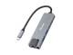 Equip 133496 Adapter USB-C zu RJ45/2xUSB-A/USB-C/PD 0,25 m Alu