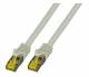 Patchkabel RJ45, CAT6A 500Mhz, 0,25m, grau S-STP(S/FTP) LSZH, mit Cat.7 Rohkabel,