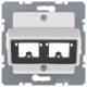 Berker 14721404 Central plate for 1/2 single. Module Reichle&De-Massari matt aluminum