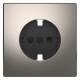 Merten MEG2330-6050 central plate SCHUKO socket insert BRS nickel metallic