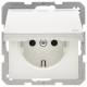 Berker 47516039 SCHUKO socket + folding socket. Q.1/Q.3 polar white velvet