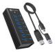 Hub 7-Port IcyBox USB 3.2 IB-AC618a Aluminium Gehäuse