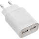 InLine® USB Ladegerät DUO, Netzteil 2-fach, 100-240V zu 5V/2.1A, weiß