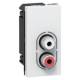 Legrand 078753 RCA rot/ws Audio 1-modulig Mosaic ultaweiß