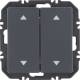 Berker 24126286 Wandsendermodul Enocean mit Wippe 2fach mit Symbol Pfeile Q.x anthrazit samt