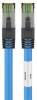 Goobay 45659 CAT 8.1 patch cable, S/FTP (PiMF), blue, 1 m, 99.9 % oxygen-free copper conductor (OFC), AWG 24, halogen-free cable sheath (LSZH)