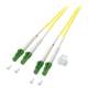LWL-2-fiber patch cable 1.5 m LC(APC 8)-LC(APC 8), 9/125 µm, angled polish both sides, O0381.1,5