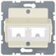 Berker 147202 central plate for 1/2 single module Reichle&De-Massari glossy white