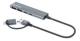 Manhattan 181075 4-Port USB 3.0 Typ-C / Typ-A Kombo-Hub 2x2 USB-C-Stecker und USB-A-Stecker auf zwei USB-C-Ports und zwei USB-A-Ports, 5 Gbit/s SuperSpeed USB (USB 3.2 Gen 1), Stromversorgung über USB, Aluminium, Space Grau
