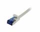 Patchkabel RJ45, CAT6A 500Mhz, 0,25m, grau, U/FTP, flach, TPE(Superflex), AWG32, Synergy 21