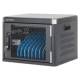 Manhattan 181488 10-Port USB-C Desktop Ladeschrank - 30W pro Port USB-C PD-Schnellladestation mit 10 Fächern für Geräte bis zu 35,6 cm ( 14 Zoll ) wie Tablets, Chromebooks, Smartphones und MacBook Airs/Neos, abschließbar mit Schlüssel oder PIN-Code, 320 W gesamt, Mehrfachschutzsystem, s