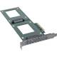 InLine® PCIe Karte zu 2x intern U.2 NVMe SFF-8639 – Bifurcation, PCIe x8, schmal