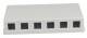 Patch Panel 6xTP, CAT6A, incl.Keystone Slim-line/Komponent getestet, Aufputz ABS, Weiss, Synergy 21,
