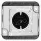 Merten MEG2300-7060 Socket outlet, matt silver m.BRS Steckklemmen PANZER