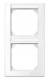 Merten 470225 470 225 M-SMART-Frame 2f Vert., M.Beschriftungsträger white glossy