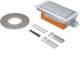 Hager BKWDE200060 End piece height-adjustable with tray and seal, sheet steel 200x(60-100) mm