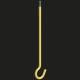 Kaiser 1226-98 concrete light fixture hook with thread M5, shaft length 115 mm, fully insulated