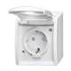 Busch Jaeger 2CKA002083A0843 20 EBW-54 socket outlet with hinged cover, ocean (IP 44) alpin white