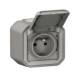 Legrand 069731L Plexo New FRAP Steckdose F/B Standard Steckklemme EB IK08 Grau