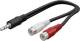 Goobay 50600 3.5mm TRS / RCA adapter cable - 3.5 mm jack plug (3-pin, Stereo)> 2x RCA jack (Audio L / R)