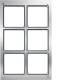 Hager REM106X Modesta Rahmen 6/2 Edelstahl matt mit UP-Kasten