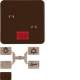 Hager WWW1339BR Wippe anschraubbar mit 5 beiliegenden Linsen WG UP IP44 br