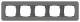 GIRA 0215423 Abdeckrahmen 5f E3 Dklgrau/Anthrazit