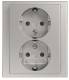 Busch Jaeger 2TKA00003887 BJ 202 EUJB-83 SCHUKO® double socket full cover EBS