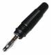 Bananen-Stecker McPower, 4 mm, Querloch, Druckfeder, schwarz