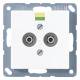 Jung A565-2BFWW potential equalization socket with support ring broken. alpine white
