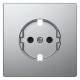 Merten MEG2330-6036 central plate SCHUKO socket insert BRS stainless steel