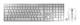 CHERRY Desktop DW 9100 SLIM [DE] WL AES silver/white BT Lithium Akku - wochenlange Nutzung ohne Aufladung