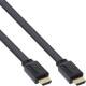 InLine® HDMI High Speed Flachkabel mit Ethernet, schwarz, 1 m