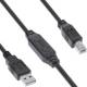 InLine® USB 2.0 Aktiv-Kabel, USB-A Stecker zu USB-B Stecker, 15m