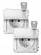 Merten MEG2318-7219 Socket outlet BRS, Klappd. + Schriftf. abs.2gl. pw AQUA