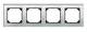Merten 489460 M-PLAN real glass frame 4f diamond silver
