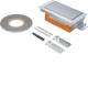 Hager BKWDE200080 End piece height-adjustable with tray and seal, sheet steel 200x(80-120) mm