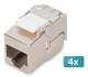 DIGITUS CAT 6A compact body Keystone module shielded tool free connection 4 pcs.