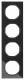 Berker 10142216 Rahmen 4fach R.3 Glas schwarz
