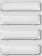 Siedle CA 812-4 Namensschild-Oberteil Glasklar 4Tasten 029866