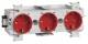 Hager GS30013020 Steckdose 3-fach WA-Steckklemme frontr rot