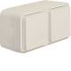 Hager WNC126B socket outlet Schutzkontaktstift AP 2-way horizontal BS hinged cover 4 single-W.