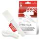LABEL-THE-CABLE LTC 2620-10 LTC hook-and-loop cable tie label set reusable, white, pack of 10