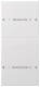 Gira 220203 Rocker set 2-gang can be labeled, System 55 pure white